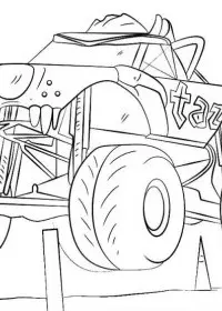 Fisă de colorat cu Masini de colorat p22