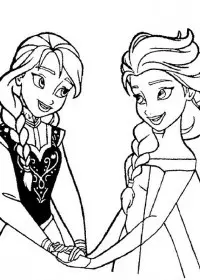 Fisă de colorat cu Elsa de colorat p4