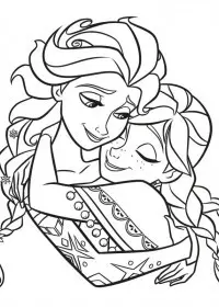 Fisă de colorat cu Elsa de colorat p12