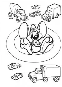 Fisă de colorat cu Baby tunes de colorat p02