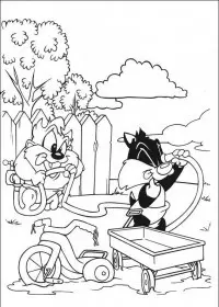 Fisă de colorat cu Baby tunes de colorat p04