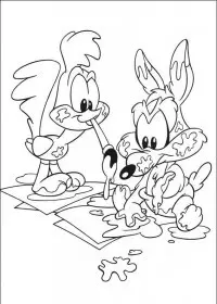 Fisă de colorat cu Baby tunes de colorat p12