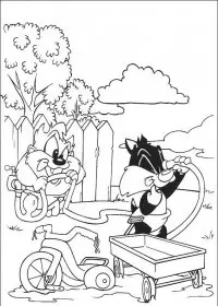 Fisă de colorat cu Baby tunes de colorat p15