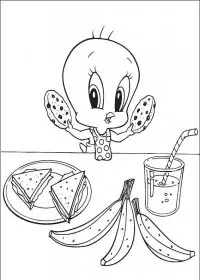 Fisă de colorat cu Baby tunes de colorat p25