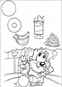 Fisă de colorat cu Baby tunes de colorat p27