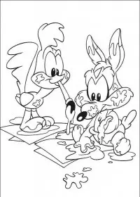 Fisă de colorat cu Baby tunes de colorat p44