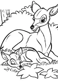 Bambi de colorat