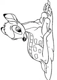 Fisă de colorat cu Bambi de colorat p05
