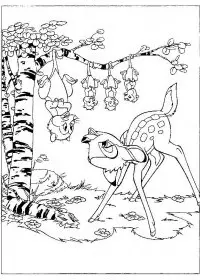 Fisă de colorat cu Bambi de colorat p07