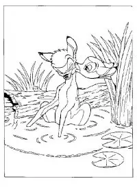 Fisă de colorat cu Bambi de colorat p11