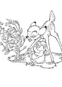 Fisă de colorat cu Bambi de colorat p13