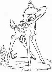 Fisă de colorat cu Bambi de colorat p16