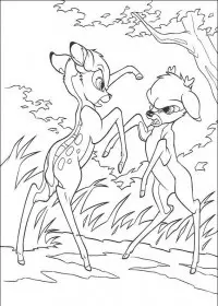 Fisă de colorat cu Bambi de colorat p17