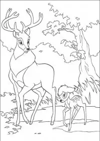 Fisă de colorat cu Bambi de colorat p19