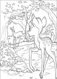 Fisă de colorat cu Bambi de colorat p23