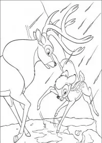 Fisă de colorat cu Bambi de colorat p26