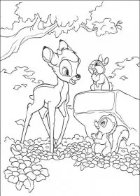 Fisă de colorat cu Bambi de colorat p31