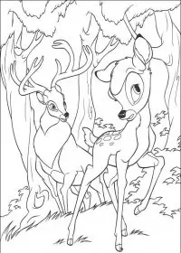 Fisă de colorat cu Bambi de colorat p33