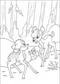 Fisă de colorat cu Bambi de colorat p36