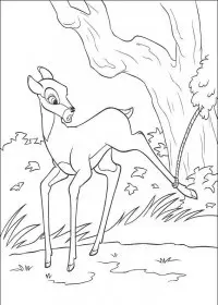 Fisă de colorat cu Bambi de colorat p38