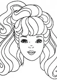 Fisă de colorat cu Barbie de colorat p02