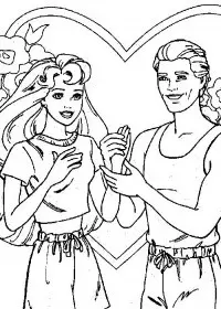 Fisă de colorat cu Barbie de colorat p09