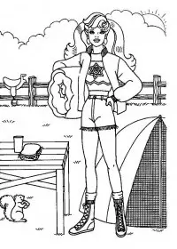 Fisă de colorat cu Barbie de colorat p15