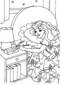 Fisă de colorat cu Barbie de colorat p17
