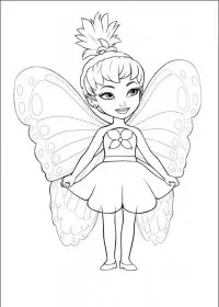 Fisă de colorat cu Barbie mariposa de colorat p06
