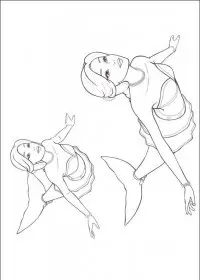 Fisă de colorat cu Barbie mariposa de colorat p11