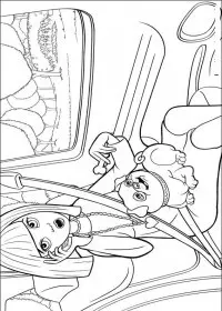 Fisă de colorat cu Barbie thumbelina de colorat p02