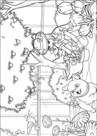 Fisă de colorat cu Barbie thumbelina de colorat p06