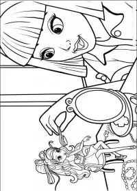 Fisă de colorat cu Barbie thumbelina de colorat p07