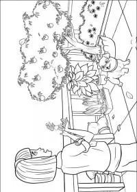Fisă de colorat cu Barbie thumbelina de colorat p08