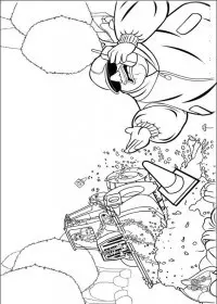 Fisă de colorat cu Barbie thumbelina de colorat p16