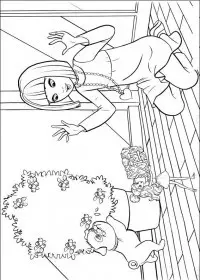 Fisă de colorat cu Barbie thumbelina de colorat p17