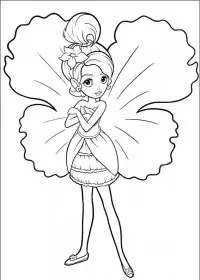 Fisă de colorat cu Barbie thumbelina de colorat p21