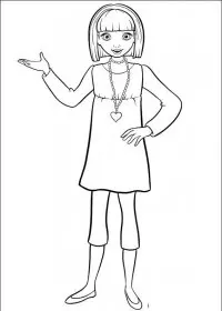 Fisă de colorat cu Barbie thumbelina de colorat p23