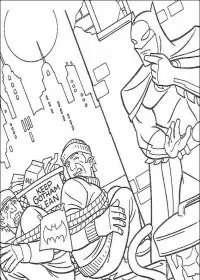 Fisă de colorat cu Batman de colorat p03