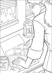 Fisă de colorat cu Batman de colorat p11