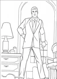 Fisă de colorat cu Batman de colorat p26