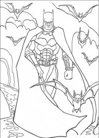 Fisă de colorat cu Batman de colorat p30