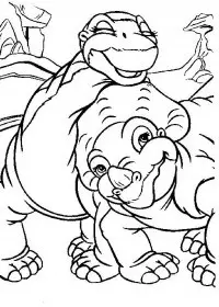 Bebe Dinozauri de colorat