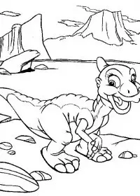 Fisă de colorat cu Bebe dinozauri de colorat p02