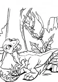 Fisă de colorat cu Bebe dinozauri de colorat p03