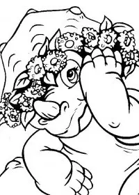 Fisă de colorat cu Bebe dinozauri de colorat p07