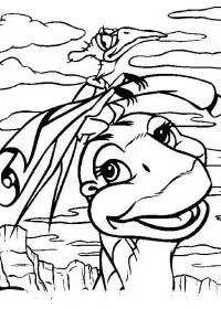 Fisă de colorat cu Bebe dinozauri de colorat p08