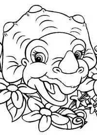 Fisă de colorat cu Bebe dinozauri de colorat p13
