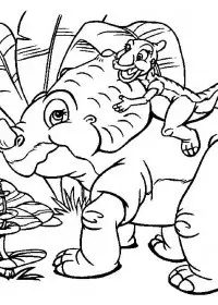 Fisă de colorat cu Bebe dinozauri de colorat p16