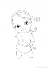 Fisă de colorat cu Bebelusi de colorat p02